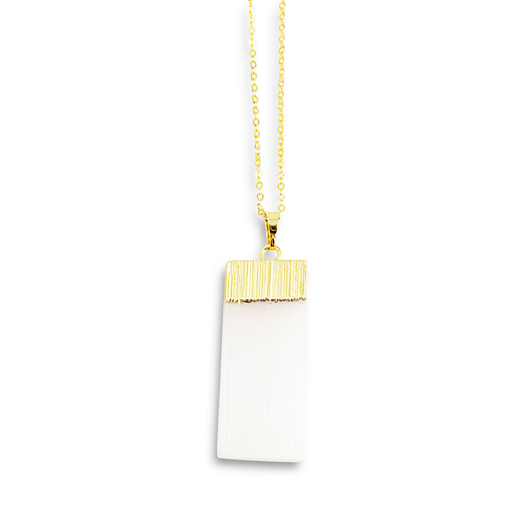 Selenite Necklace - Gold
