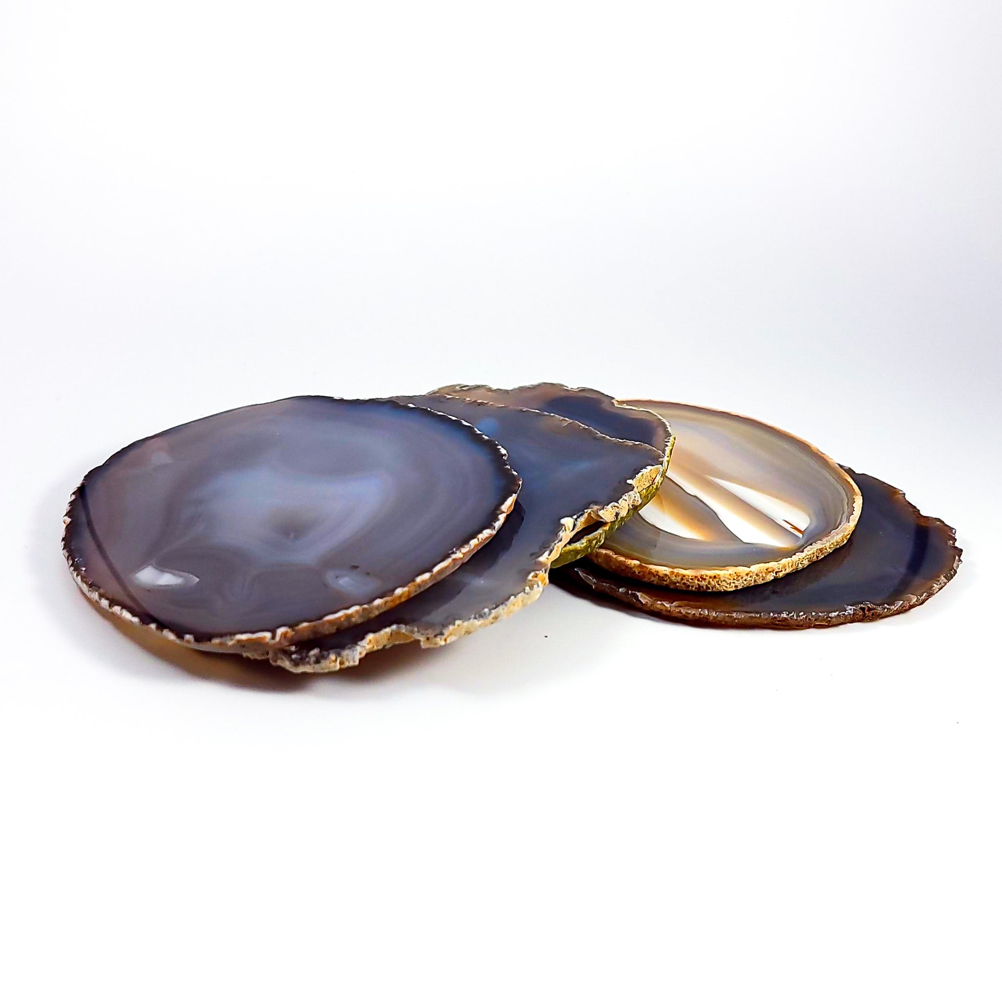 Agate Slice Coaster Set (4) - Natural Edge