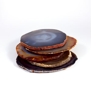 Agate Slice Coaster Set (4) - Natural Edge