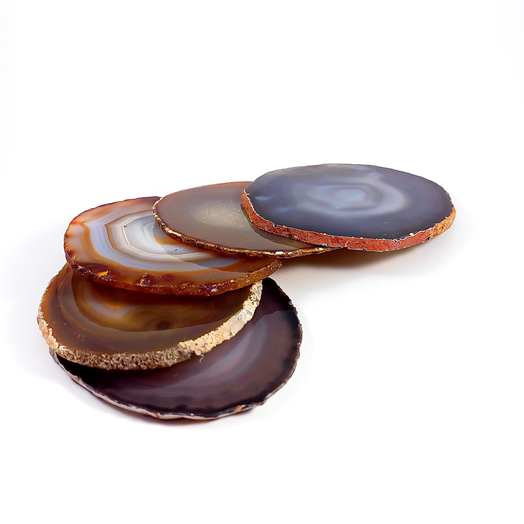 Agate Slice Coaster Set (4) - Natural Edge