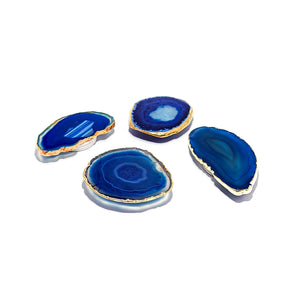 Agate Slice Pop Sockets - Gold Trim